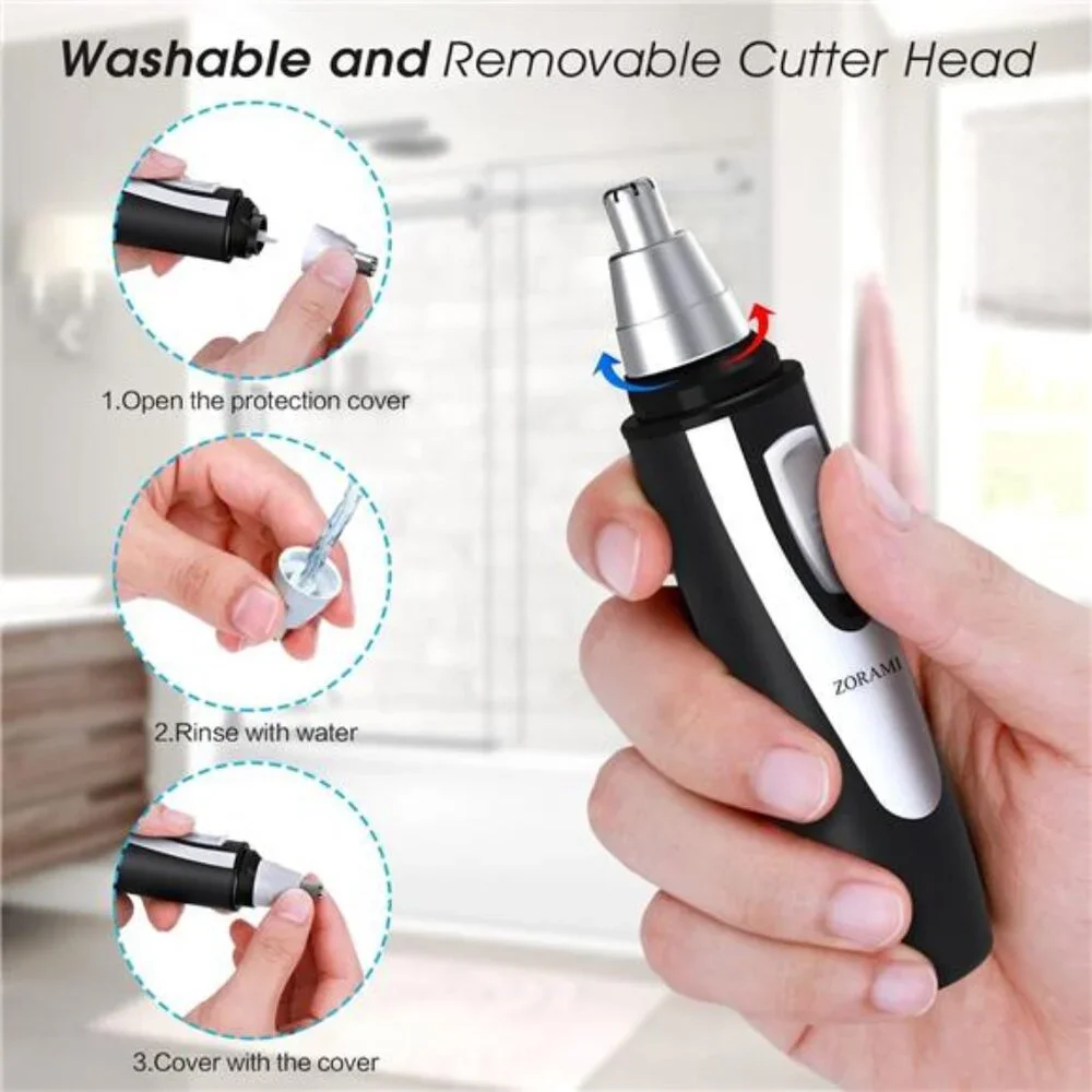 Ear and Nose Hair Trimmer Clipper Professional Painless Eyebrow & Facial Hair